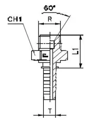 Фитинг BSPT прямой DN06 1/4" (Ш)